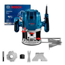 Tupia de Coluna Bosch GOF 130 1300W 127V ou 220V 40mm Até 28000rpm em Vazio Bits de 6 a 0,8mm Sem maleta Com Acessórios Marceneiros Linha Profissional
