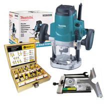 Tupia de Coluna Makita, 1650W, 12mm, com Kit 12 Fresas Profissionais M3600B