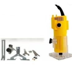 Tupia fresa itatools 220v + maleta + estojo kit 12 pçs fresa tupia 6mm