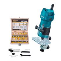 Tupia Makita 3709 350W 220V + Jogo Fresas Madeira 6Mm 12 Tupia Makita 3709 350W 220V + Jogo Fresas Madeira 6Mm 12