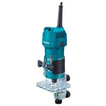 Tupia Makita 3709, 6mm, 1/4P, 530W, Preto/Azul 110V