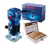 Tupia Manual Bosch 550W com Kit 12 Fresas GKF550 Profissional