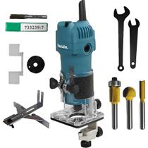 Tupia para Laminado 6mm 530W 220v MAKITA com Jogo de Fresas para Madeira 6 MM 3 Peças EVALD Tupia para Laminado 6mm 530W 220v MAKITA com Jogo de Fresas para Madeira 6 MM 3 Peças EVALD
