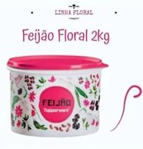 Tupper Caixa de Feijão Floral da Tupperware