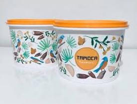 Tupper caixa tapioca floral 1 ,7 litros da tupperware