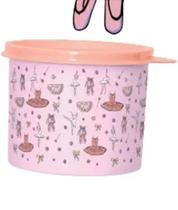 Tupper redondinha bailarina rosa da tupperware