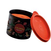 Tupper redondinha colorau floral da tupperware