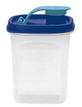 Tupper Slim 350ml Translúcido com tampa Azul Tupperware