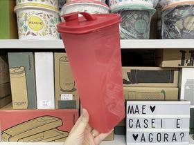 Tupper Slim Vermelho 2 Litros - Recipiente para Armazenamento