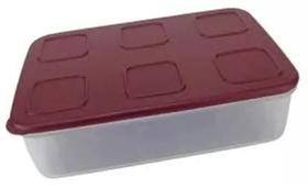 Tupperfresh Retangular 1,6 litros tampa Marsala Tupperware