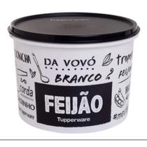 Tupperware armazenagem mantimentos preto e branco