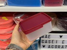Tupperware Basic Line 500 ml Translucido com Tampa Marsala Tupperware Basic Line 500 ml Translucido com Tampa Marsala