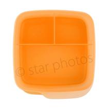 Tupperware Basic Line com divisoria Laranja Tampa Preta