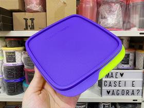 Tupperware Basic Line com Divisórias 550ml Amarelo e Azul Tupperware Basic Line com Divisórias 550ml Amarelo e Azul