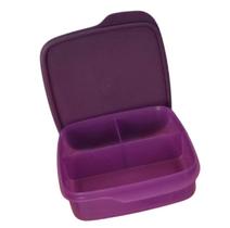 Tupperware Basic Line Com Divisórias 550ml Roxo Ametista.