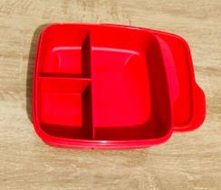 Tupperware Basic Line Com Divisórias 550ml Vermelha Tupperware Basic Line Com Divisórias 550ml Vermelha