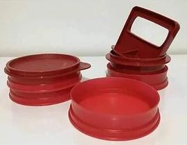 Tupperware burguer express kit marsala 6 peças