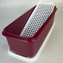 Tupperware caixa 4,5 litros verduras e legumes bordô ,