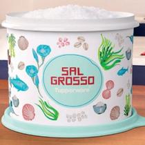 Tupperware caixa pote sal grosso floral