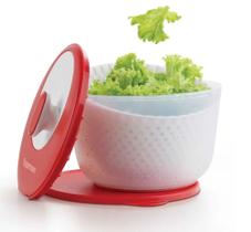Tupperware Centrífuga Plus Secadora de Salada - 3,6 Litros - Vermelha