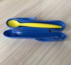 Tupperware Colher Infantil Com Estojo Azul