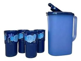 Tupperware Conjunto De Jarra E Copos Rosas Da Noite Com 5 Peças. Tupperware Conjunto De Jarra E Copos Rosas Da Noite Com 5 Peças.