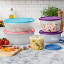 Tupperware Conjunto Tigela Visual Colorido Com 05 Peças.