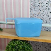 Tupperware Conserva Metade Quadrado 600ml Azul