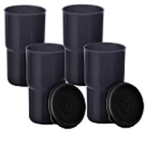 Tupperware copo colors com tampa hermética preto 350 ml original.