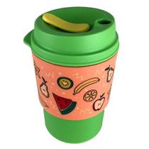 Tupperware Copo Para Viagem 350ml Verde Salada De Frutas.