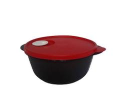 Tupperware Cristalwave 1,5 litro Fumê tampa Vermelha