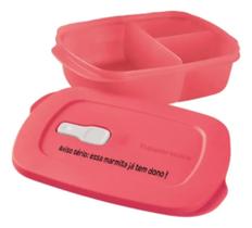 Tupperware Cristalwave 1l C/ Divisórias Marmita Retangular