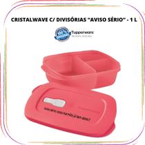 Tupperware Cristalwave Retangular Marmita com Divisórias - 1 litro