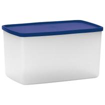 Tupperware Espaçosa 3 Litros - Transparente com Tampa Azul Royal