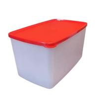 Tupperware Espaçosa Translúcida 3 Litros com Tampa Vermelha