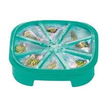 Tupperware forma de gelo triangular verde