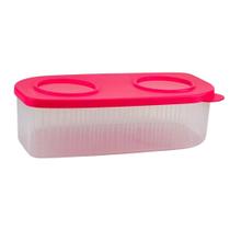 Tupperware Fresh Box Retangular 1L Rosa Flamingo - Armazenamento de Alimentos