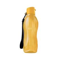 Tupperware garrafinha de água eco tupperr 500 ml com cordinha amarela açafrão
