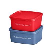 Tupperware Jeitosinho 400ml - Kit com 2 Potes Coloridos Tupperware Jeitosinho 400ml - Kit com 2 Potes Coloridos