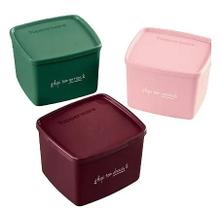 Tupperware Jeitoso 800ml Kit Aqui Tem Sorriso, Abraço e Carinho 3 Peças