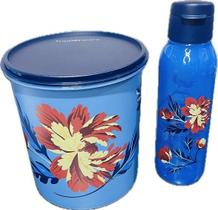 Tupperware Kit 2 Peças Garrafa E Pote Florales