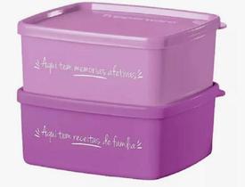 Tupperware Kit 2 Peças Jeitosinhos Aqui Tem Receitas E Memórias 400Ml