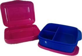 Tupperware Kit 2 Peças Marmiteira E Lancheira Pink E Azul