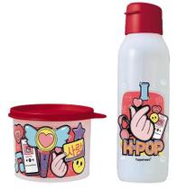 Tupperware Kit 2 Peças Pote Redondinha 500ml + Garrafa Eco Tupper Plus 750ml K-Pop Tupperware Kit 2 Peças Pote Redondinha 500ml + Garrafa Eco Tupper Plus 750ml K-Pop