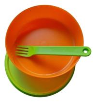 tupperware kit 2 peças Tigela Classic 240 ml Wasabi (todo verde ) + garfo verde