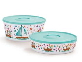 Tupperware Kit 2 Peças Tigelas Ilumina 4,3 L E 2,5L Mar De Flores