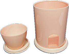 Tupperware Kit 2 Potes Visualware Rosa Chá Tupperware Kit 2 Potes Visualware Rosa Chá