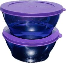 Tupperware Kit 2 Tigelas Clear Uva Roxo 1,35 Litros Policarbonato Tupperware Kit 2 Tigelas Clear Uva Roxo 1,35 Litros Policarbonato