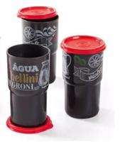 Tupperware Kit 3 Copos Colors Italiano.