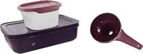 Tupperware Kit 3 Peças Funil Potinho 370Ml E Pote Freezer 1 Litro